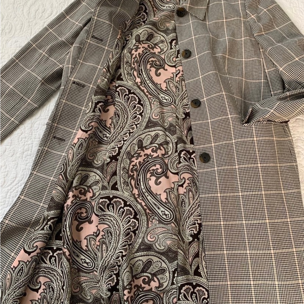 Michael Kors Houndstooth Jacket Trench Coat